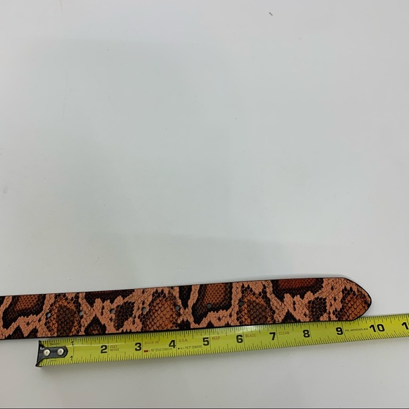 Universal Thread Exotic Coral Python Snakeskin Print Faux Leather Belt New Nwt - Picture 13 of 14